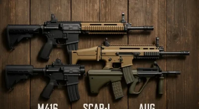 Сравнение оружия PUBG Mobile: чем отличается M416 от Scar-L и AUG