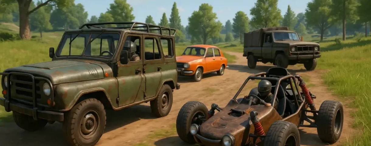 Транспорт в PUBG Mobile: виды машин, скорость, защита и тактика передвижения